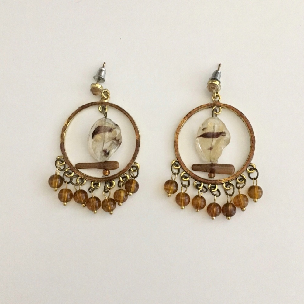 🌻 Charming Charlie brown dream catcher earrings